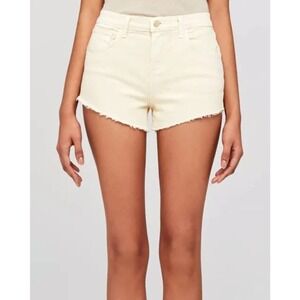 L'AGENCE Audrey Mid Rise Shorts Frayed Hem Women's Size 25 NWT Summer